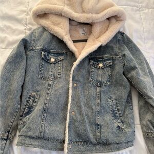 American Vintage Blue Denim Teddy Jacket